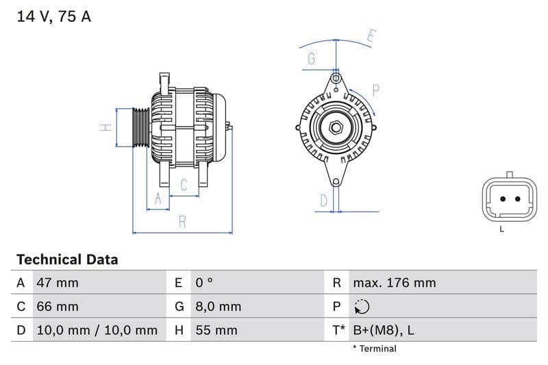 Generator / Alternator BOSCH 0 986 042 191