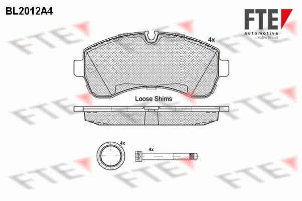 set placute frana,frana disc FTE 9010599