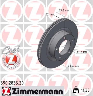 Disc frana ZIMMERMANN COAT Z 590.2835.20
