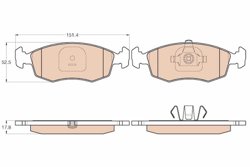 set placute frana,frana disc TRW GDB2015