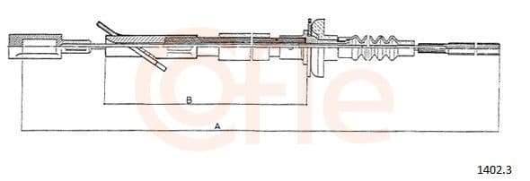 Cablu ambreiaj COFLE 92.1402.3
