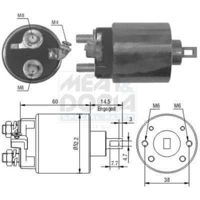Solenoid, electromotor MEAT & DORIA 46056