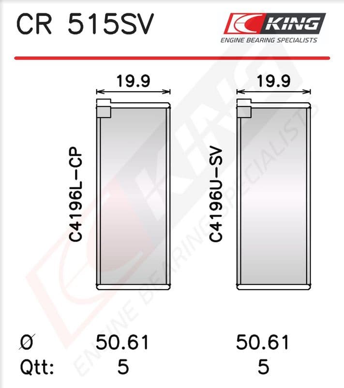Cuzinet bielă KING CR 515SV