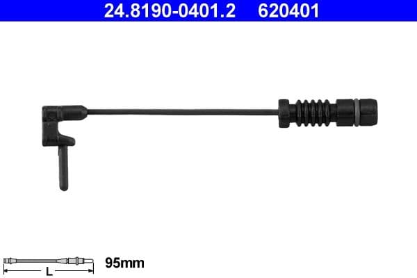 senzor de avertizare,uzura placute de frana ATE 24.8190-0401.2