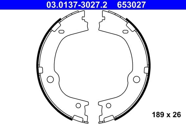 Set saboti frana, frana de mana ATE 03.0137-3027.2