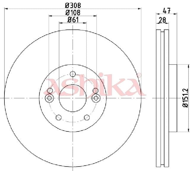 Disc frana ASHIKA 60-00-0713