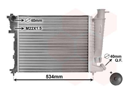 Radiator, racire motor VAN WEZEL 09002059