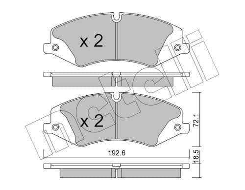 set placute frana,frana disc METELLI 22-0836-0