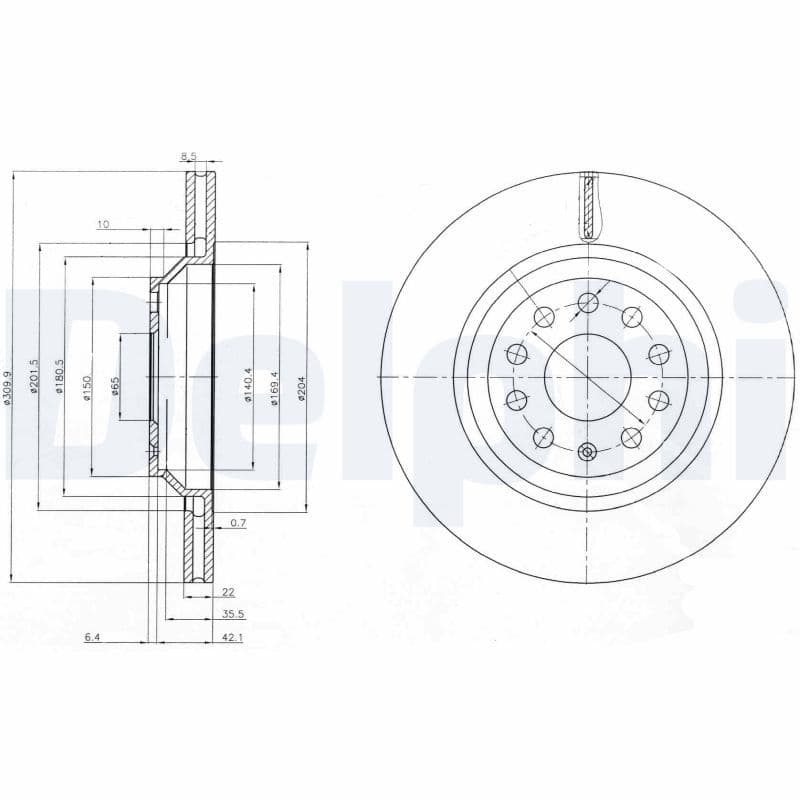 Disc frana DELPHI BG3975