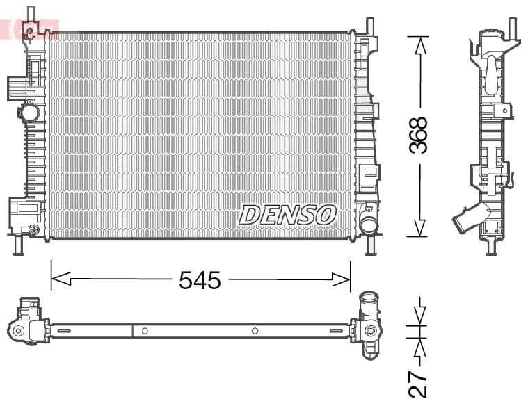 Radiator, racire motor DENSO DRM10009