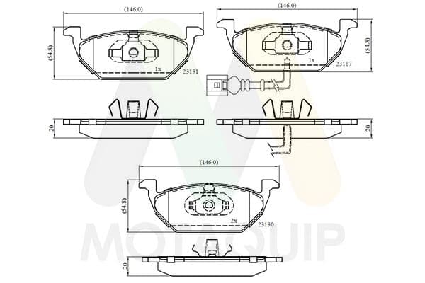 set placute frana,frana disc MOTAQUIP LVXL1015