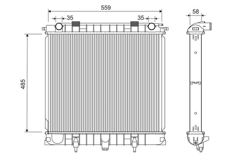 Radiator, racire motor VALEO 734735