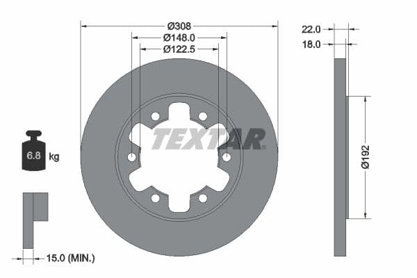 Disc frana TEXTAR PRO 92275803