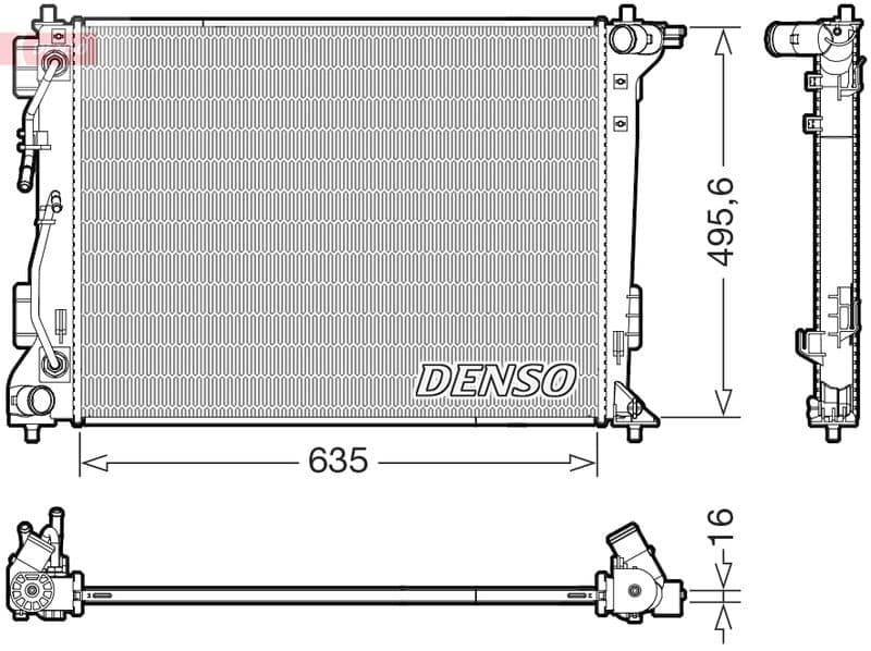 Radiator, racire motor DENSO DRM41036