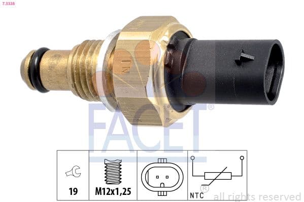 senzor,temperatura combustibil FACET Made in Italy - OE Equivalent 7.3338