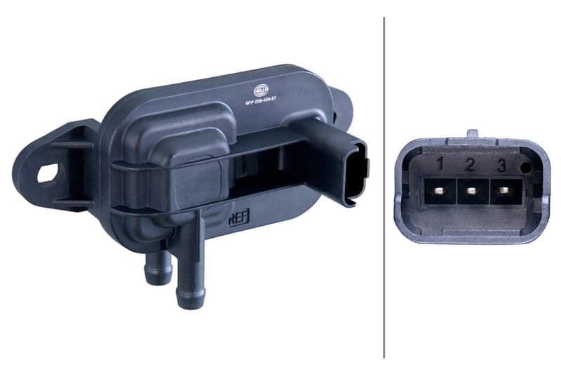 Senzor, presiune gaze evacuare HELLA 6PP 009 409-571