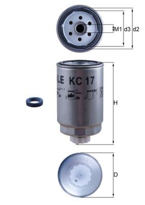 filtru combustibil MAHLE KC 17D