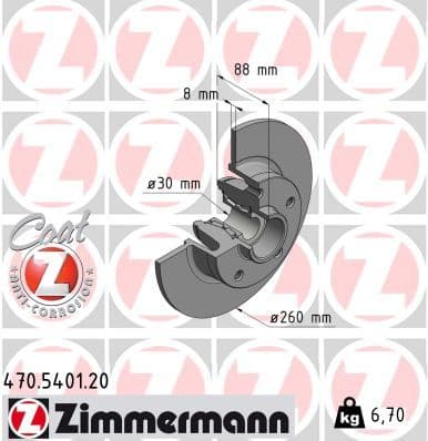 Disc frana ZIMMERMANN COAT Z 470.5401.20