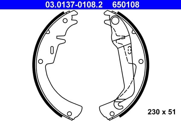 Set saboti frana ATE 03.0137-0108.2