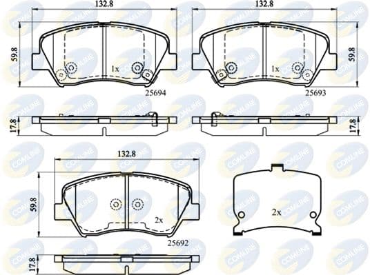 set placute frana,frana disc COMLINE CBP32152