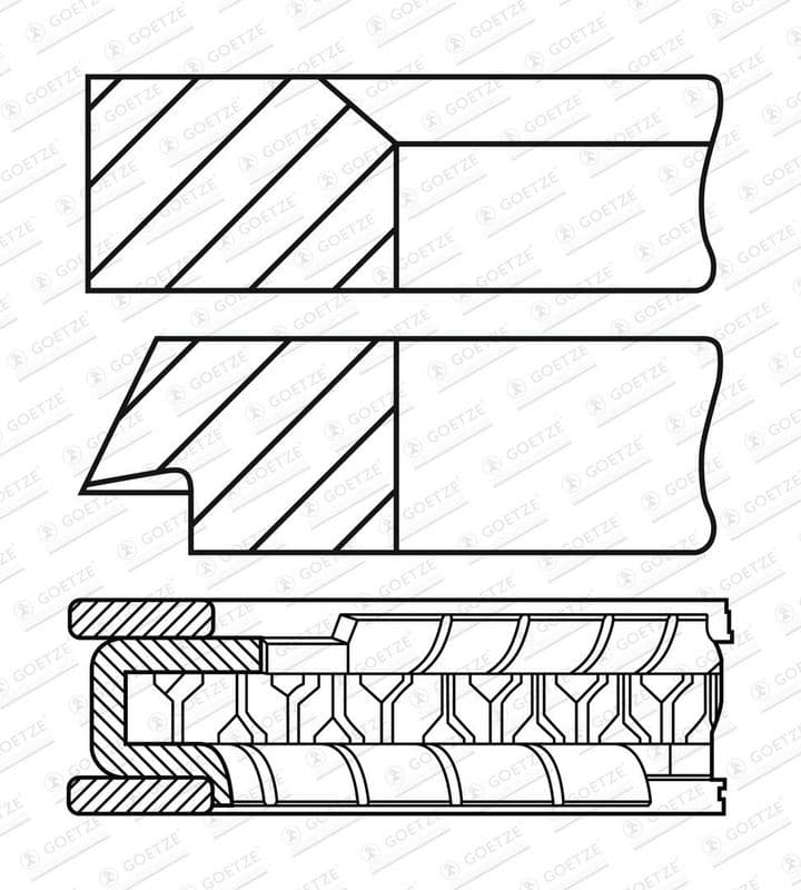 Set segmenti piston GOETZE ENGINE 08-446000-00