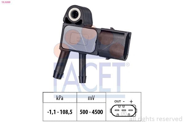 senzor presiune aer FACET Made in Italy - OE Equivalent 10.3269