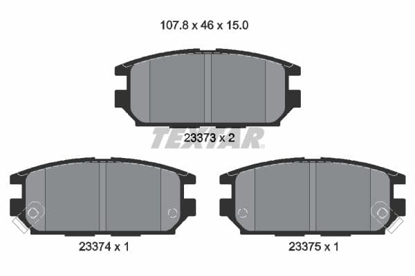 set placute frana,frana disc TEXTAR 2337301