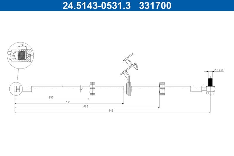 Furtun frana ATE 24.5143-0531.3