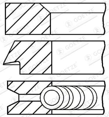 Set segmenti piston GOETZE ENGINE 08-302200-00