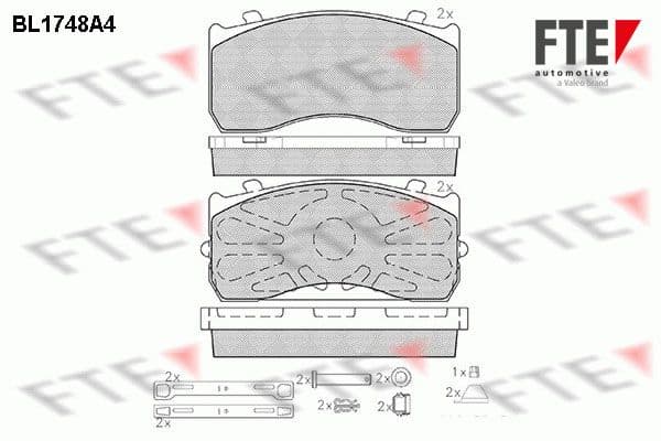 set placute frana,frana disc FTE 9500028