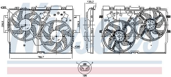 Ventilator, radiator NISSENS 850004