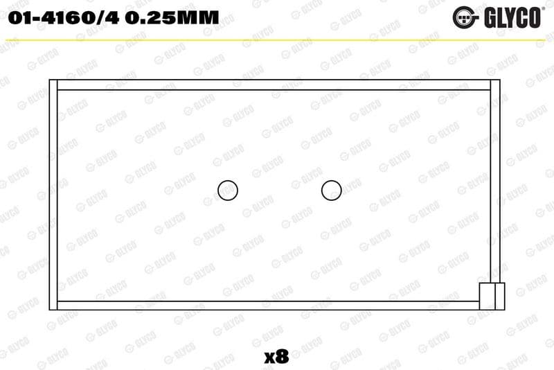 Cuzinet bielă GLYCO 01-4160/4 0.25mm