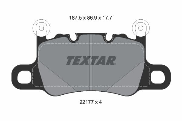 set placute frana,frana disc TEXTAR Q+ 2217701