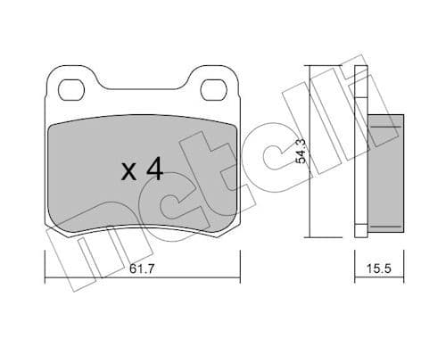 set placute frana,frana disc METELLI 22-0092-1