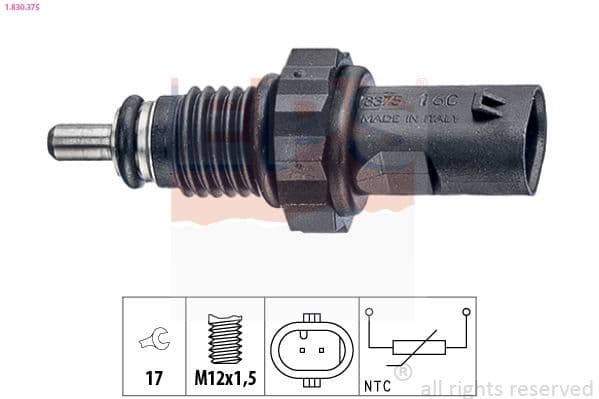 senzor,temperatura lichid de racire EPS Made in Italy - OE Equivalent 1.830.375