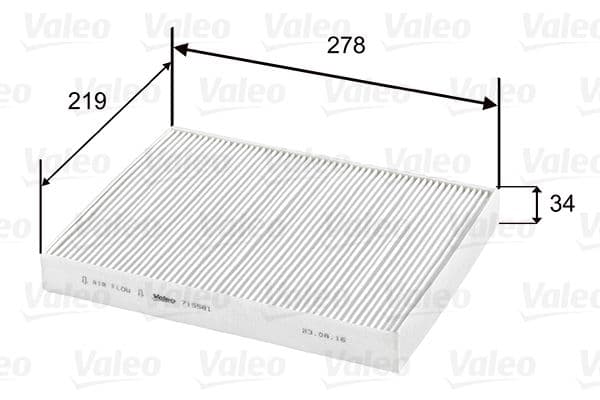 Filtru, aer habitaclu VALEO ESSENTIAL 715581