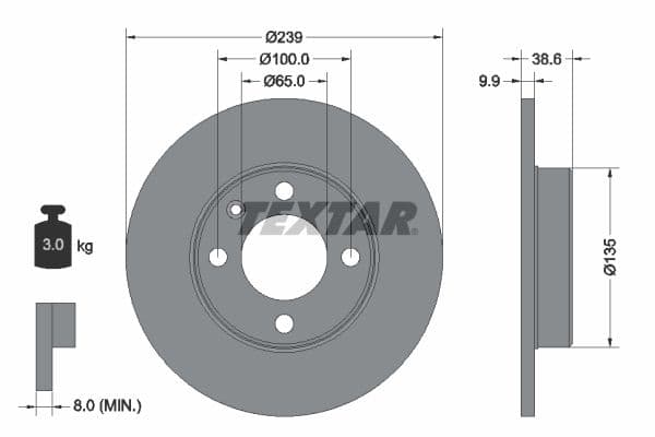 Disc frana TEXTAR PRO 92009303