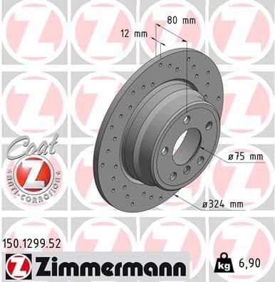 Disc frana ZIMMERMANN SPORT Z 150.1299.52