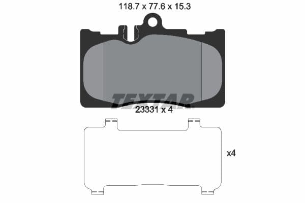 set placute frana,frana disc TEXTAR 2333102