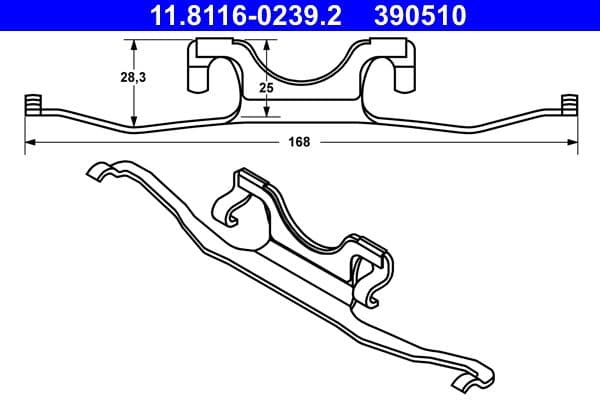 Arc, etrier frana ATE 11.8116-0239.2