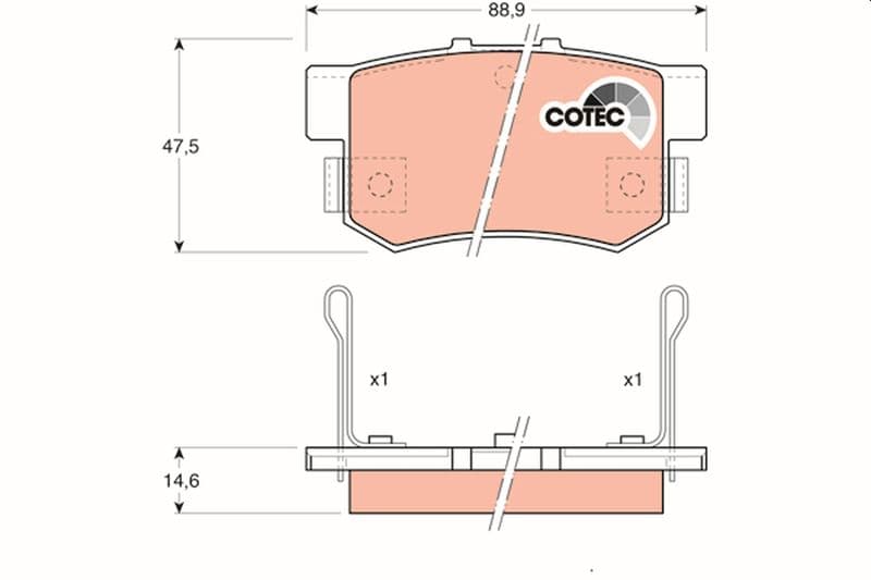set placute frana,frana disc TRW COTEC GDB774