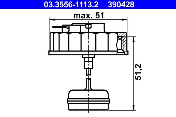 buson,rezervor lichid de frana ATE 03.3556-1113.2