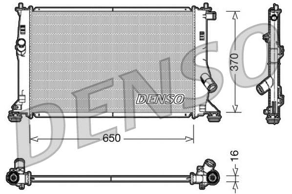 Radiator, racire motor DENSO DRM10076