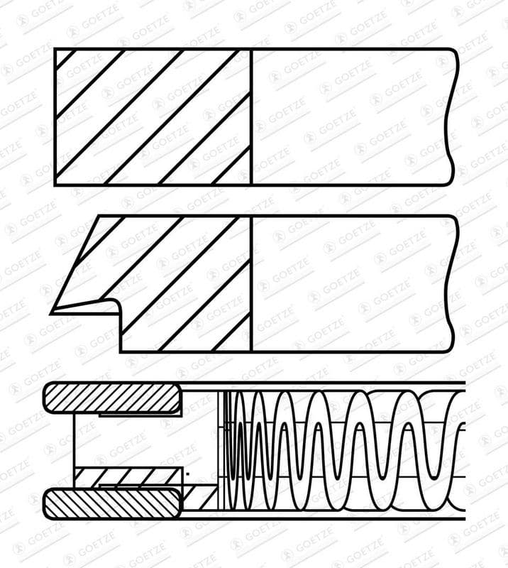 Set segmenti piston GOETZE ENGINE 08-448800-00