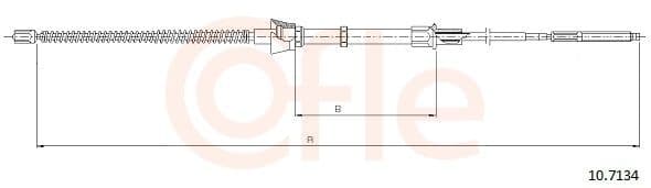 Cablu, frana de parcare COFLE 10.7134