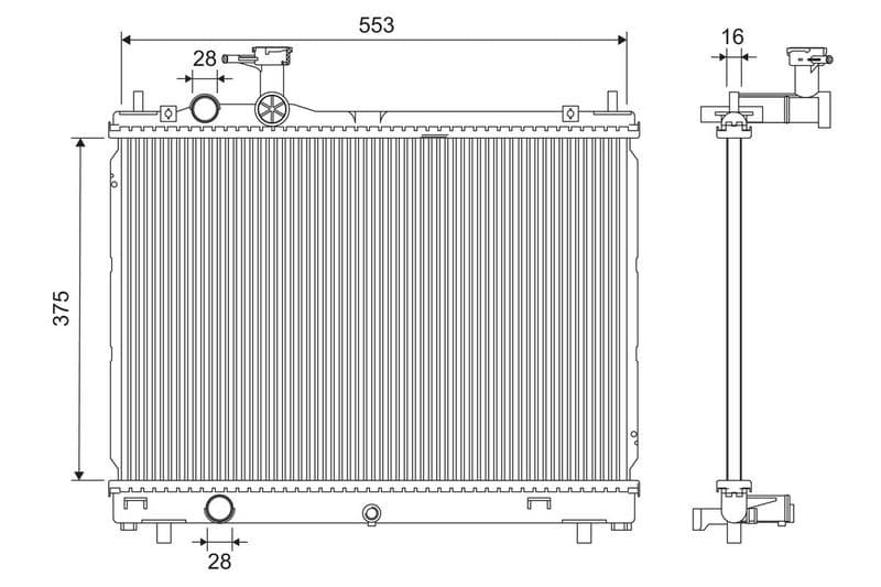 Radiator, racire motor VALEO 701302