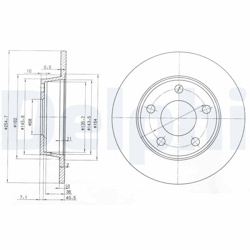Disc frana DELPHI BG3671