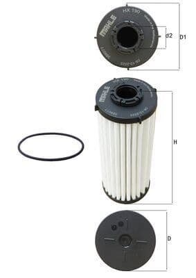 Filtru hidraulic, cutie de viteze automata MAHLE HX 190D