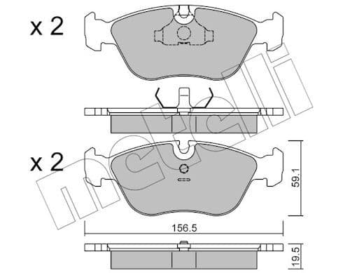 set placute frana,frana disc METELLI 22-0182-0