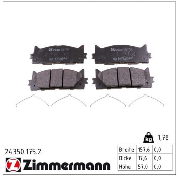 set placute frana,frana disc ZIMMERMANN 24350.175.2